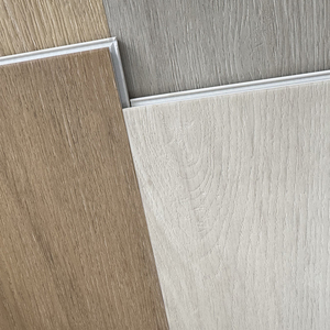 Plancher en SPC à clic imperméable en <span class=keywords><strong>plastique</strong></span> pour chambre à coucher, respectueux de l'environnement, design graphique, plinthe - Product Image 2