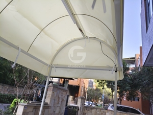 Triciclo de Comida con Estructura de Acero Resistente, Carrito de Café Móvil con Toldo Duradero - Product Image 5