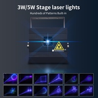 AICPOSE Éclairage de scène économique, lumière laser 3W ou 5W, canaux DMX, lumière laser pleine couleur pour DJ, discothèque, fête