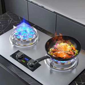 Eingebautes 2-Flammen-Gaskochfeld aus Edelstahl mit elektronischer Zünd klasse Energie effizient für den Hausgebrauch im Freien - Product Image 1