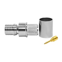 High Quality 50Ohm QMA Plug Male Crimp for RG8 RG8U LMR400 H1000 7DFB 8DFB UAV RF Coax Coaxial Connectors in Stock