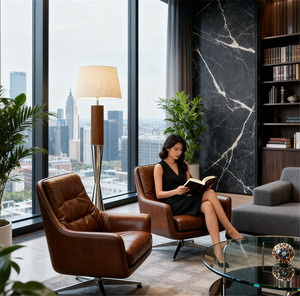 Modern <strong>Floor</strong> <strong>Lamp</strong> with Matte <strong>Grey</strong> Iron Tapered Base Beige Linen Shade for Living Room Bedroom Study Villa Hotel - Product Image 4