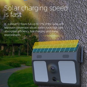 Caméra de surveillance intelligente WiFi HD 1080P avec détecteur de mouvement, lumière solaire LED extérieure étanche, pour usine, garage, jardin - Product Image 5
