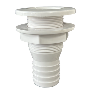 En acier inoxydable à travers la coque cales raccords de cale connecteur blanc ABS plastique matériel marin pour tuyau utilisé état - Product Image 5