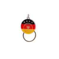 Porte-clés rotatif double face 360° en acier inoxydable avec insert photo, porte-clés drapeau de pays, cadeaux souvenirs, support de clés