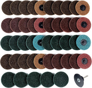 25 Stück Grob schleif scheibe 3 Zoll Schnell wechsels ch eiben 1 Stück Schaft halter für Matrizen schleif scheibe Polier rost Holz schleifen - Product Image 2