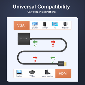 <span class=keywords><strong>Convertidor</strong></span> <span class=keywords><strong>HDMI</strong></span> <span class=keywords><strong>a</strong></span> <span class=keywords><strong>VGA</strong></span> Mindpure 1080P 60Hz con Chip Algoltek AG6201, Alimentación de 5V 2A y Puerto para Cable de Audio para PS4, Smart Box y Proyector - Product Image 5