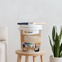 Peinture acrylique intérieure dorée 5 en 1, 18L, finition mate, haute couvrance, faible odeur, revêtement mural durable, fabrication OEM/ODM