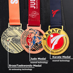 Medaglie Personalizzate OEM per WKF, BJJ, ITF, Jiu Jitsu, Judo, Kung Fu, Boxe, Taekwondo, Karate - Medaglie Sportive in Metallo 2D e 3D - Product Image 3