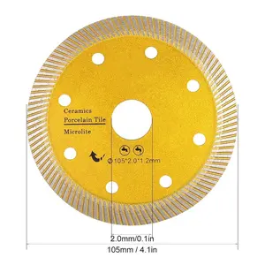 Disco de espessura para pedra de concreto, lâmina de diamante 0,014in 0.05in 0,032in para serra de corte