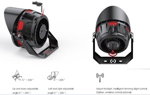 Projecteur LED de stade 300W-1250W IP66 avec puissance réglable 3-en-1 et support en U 150LM/W pour stade HL-SP02 - Product Image 6