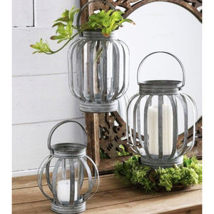 Farol de Vela Rústico Vintage de Hierro Galvanizado para Decoración Interior y Exterior, Portavelas Únicos - Product Image 1