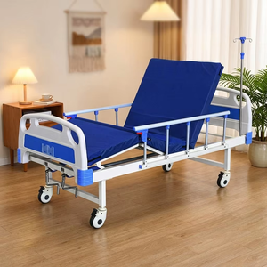 Cama de hospital de acero laminado en frío directo de fábrica Elevación de piernas con respaldo ajustable de 2 manivelas para el cuidado de ancianos en hogares de ancianos (1 año - Product Image 6