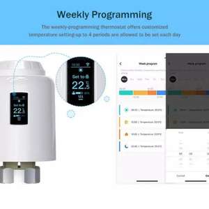 Vanne thermostatique programmable WiFi TYSH, vanne thermostatique numérique intelligente pour <span class=keywords><strong>radiateur</strong></span> Tuya Zigbee - Product Image 5