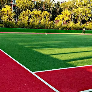 Gazon artificiel pour terrain de football haute densité, résistant au feu, 10 mm, 50 mm, imperméable, résistant à l'humidité, matériau PE+PP. Directement de l'usine - Product Image 2