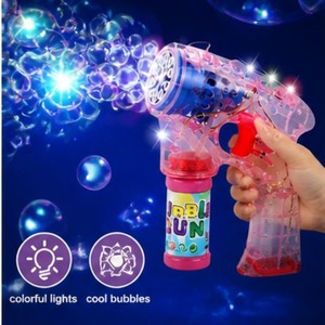 Pistola de Burbujas Clásica para Niños, Máquina de Burbujas Eléctrica Automática con Luz LED, Juguete para Fiestas de Verano al Aire Libre, Regalo - Product Image 2