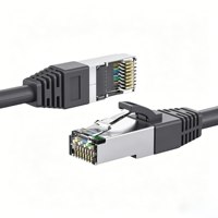 Cable de Red Kneysum CAT6 Gigabit FTP de 1.5m con Blindaje Simple, RJ45, Alta Conductividad, 8 Conductores, Par Trenzado de Aluminio Sólido, para Uso en Interiores