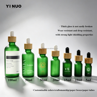 Emballage d'huile essentielle imprimé à l'écran de luxe, 5 ml/10 ml/15 ml/20 ml/30 ml/50 ml/100 ml, flacon en verre noir mat pour sérum cosmétique