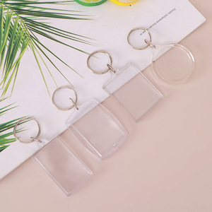 <b>Custom</b> Logo Acrylic Photo Frame Light <b>Keychain</b> Waterproof Fashionable Square Transparent DIY - Product Image 2