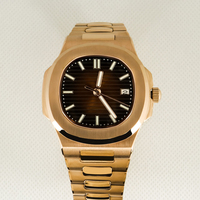 Montre automatique pour homme, élégante et luxueuse, en or rose, carrée, étanche, lumineuse, avec bracelet en acier inoxydable