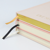 Couverture de prière personnalisée en cuir PU doublée de tissu rose beige avec estampage à chaud, carnet de notes à couverture rigide personnalisé