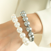 Ensemble collier et bracelet en perles de style français, forme de boule, avec motif étoiles et planètes, perles de Tahiti pour un usage quotidien féminin