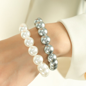 ชุดสร้อยคอและสร้อยข้อมือมุกสไตล์ฝรั่งเศส มุกตาฮิติ สำหรับผู้หญิง สวมใส่ได้ทุกวัน - Product Image 3