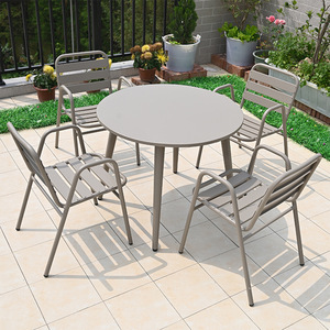 <span class=keywords><strong>Table</strong></span> <span class=keywords><strong>et</strong></span> <span class=keywords><strong>chaises</strong></span> d'extérieur en aluminium, imperméables <span class=keywords><strong>et</strong></span> résistantes au soleil, pour jardin, villa moderne simple, balcon, <span class=keywords><strong>table</strong></span> basse de loisirs, Chine - Product Image 1