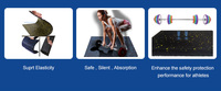 Dalles de sol en caoutchouc EPDM haute densité, antistatiques, écologiques, pour salle de sport, absorption des chocs, tapis de fitness antidérapants, emboîtables