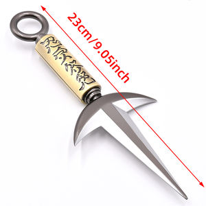 Offre Spéciale 23cm Anime porte-clés Ninja Kunai Cosplay accessoires accessoires métal pendentif épée porte-clés fabricants - Product Image 3