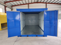Stockage préfabriqué en acier Assembler des unités de stockage portables empilables mobiles pliables Container Self Storage Solution