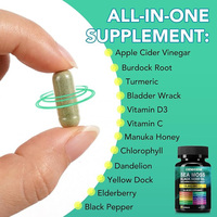 Complément alimentaire en capsules de 60 unités à marque privée : Mousse de mer, Huile de Nigelle, Ashwagandha, Curcuma, Vitamine D3 – Soutien Énergétique, Apaisant et Antioxydant
