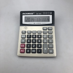 Richmiss Rc-659 Desktop Calculator 12 Digit Voice Function Calendar Usage Black Color - Product Image 2