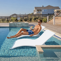 Chaise longue d'extérieur inclinable en PE, transat de piscine résistant aux intempéries, logo personnalisé OEM, fabrication en usine