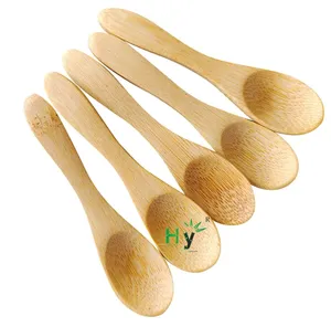 HONGHAO sendok pengukur pengukir bubuk, sendok kayu mini ramah lingkungan
