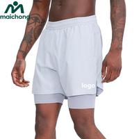 Shorts de sport pour hommes, taille mi-haute élastique, respirants, anti-transpiration, pour le cyclisme et la course à pied