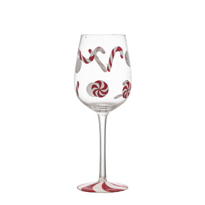 Copas de Vino de Vidrio Creativas con Diseño de Árbol de Navidad al por Mayor, Copas de Vino con Diseño de Perro en Zancos, Copas de Vino Decorativas de Navidad Pintadas a Mano - Product Image 5
