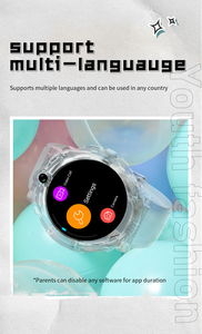 Montre connectée Android ronde GPS 4G, écran IPS, caméra, SOS, appels vidéo bidirectionnels, 4G, pour enfants et adolescents - Product Image 4