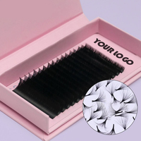 Extensions de cils volumineuses en fibres PBT, matière synthétique pour cheveux, fabrication artisanale, cils artificiels longs et naturels, style sans cruauté, végétalien