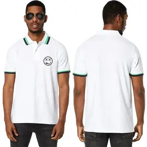 Custom Chenille Borduurwerk Logo Sublimatie Plus Size Heren Poloshirts Streetwear Effen Print Blanco Polyester Golfshirts Heren