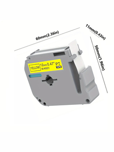 Mk Label Tape M631 MK631 MK-631 M631 12mm 0.47 "Noir sur Jaune Compatible <span class=keywords><strong>Brother</strong></span> P-Touch <span class=keywords><strong>PT</strong></span>-<span class=keywords><strong>65</strong></span> <span class=keywords><strong>PT</strong></span>-85 <span class=keywords><strong>PT</strong></span>-90 <span class=keywords><strong>PT</strong></span>-M95 PT100 <span class=keywords><strong>PT</strong></span>-45M - Product Image 2