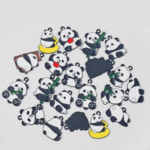 Pendentif en alliage de zinc motif panda de dessin animé, kit de matériaux pour breloques de bracelet et accessoires capillaires DIY, Printemps 2024 Jinhua GJ169 - Product Image 4