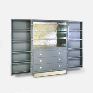 Meuble de présentation en bois massif artistique avec incrustations de nacre de luxe pour cave à vin, idéal pour les villas et les salons de grandes maisons - Product Image 5