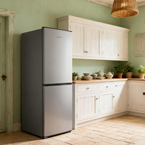 Frestec 183L <span class=keywords><strong>frigorifero</strong></span> a <span class=keywords><strong>due</strong></span> porte con Freezer, frigo compatto a risparmio energetico per uso domestico e cucina - Product Image 5