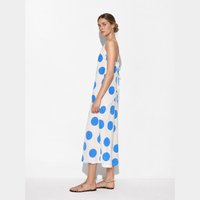 Robe maxi sans manches à pois multicolores pour femmes