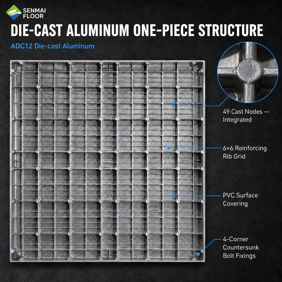 Cast Sample Panel Die Cast Aluminium Raised Floor Tile Static Dissipative Anti Corrosion ...