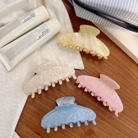 Ume OEM Meilleures ventes Pinces à cheveux en acétate effet marbre scintillantes grandes pinces à mâchoires pour femmes Accessoires capillaires de bain Certifié CE
