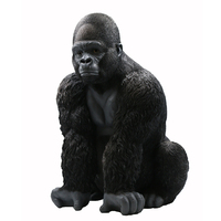 Statues décoratives en résine de gorille personnalisées, sculpture animale di king kong