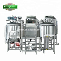 Équipement de brassage de bière commercial 200L 300L avec contrôle PLC Nano, cuve sous pression, système de micro-brasserie pour la fermentation d'alcool