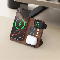 Productos Innovadores 2025, Base de Madera Maciza para Teléfono, Mesita de Noche, Carga Rápida de 15W, Soporte para Teléfono Celular, Regalos para Hombres